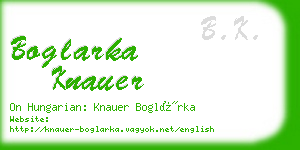 boglarka knauer business card